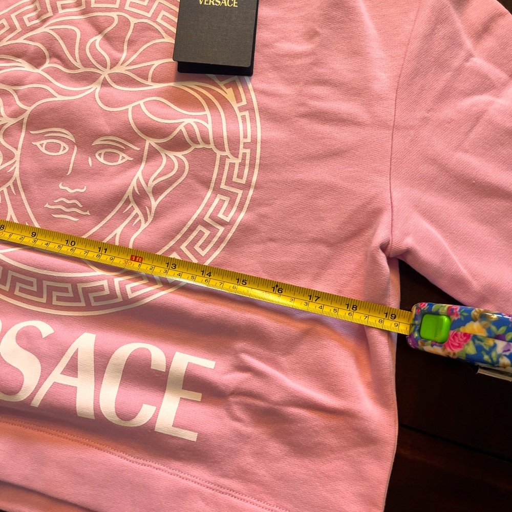 Versace Pink Medusa Logo Crop Sweatshirt - Picture 7 of 7